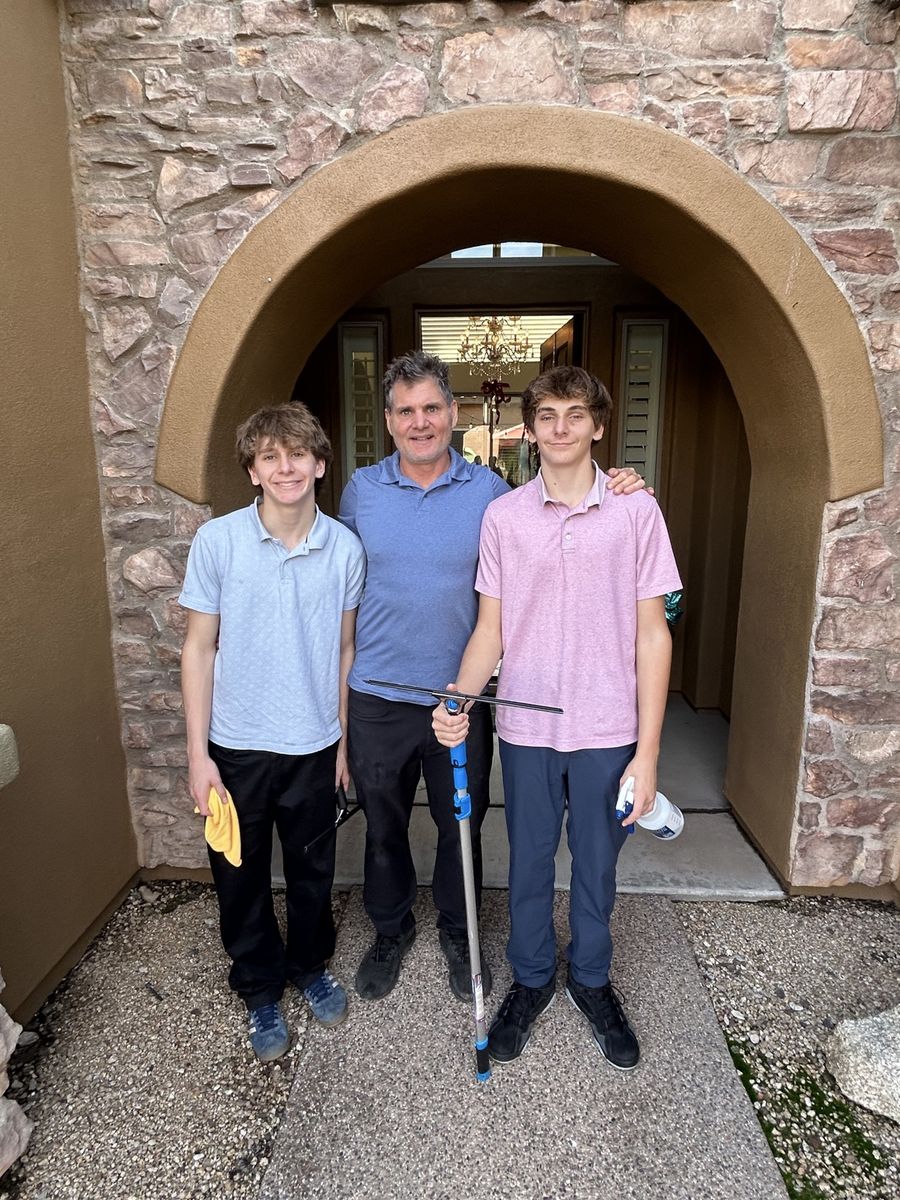 Michael and his sons, the family behind Clear as Days window washing